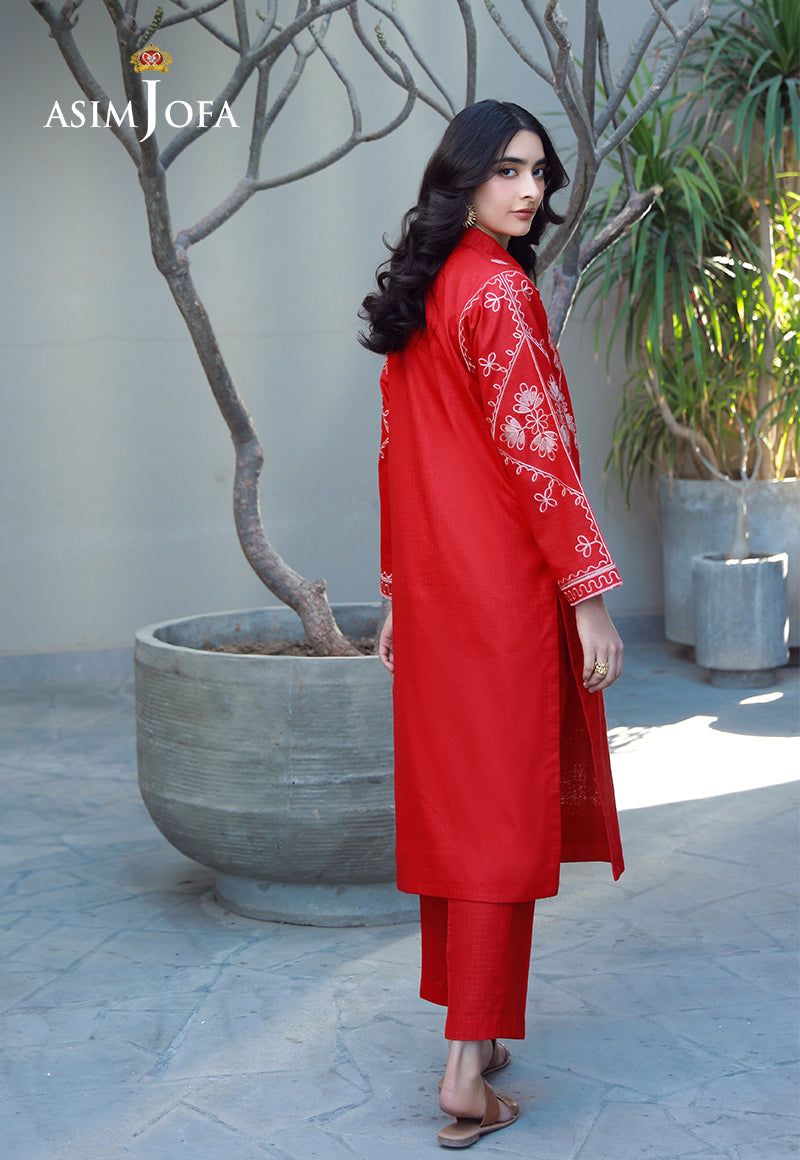 AJPB-149 EMBROIDERED LAWN CHECK STITCHED 2 PCS