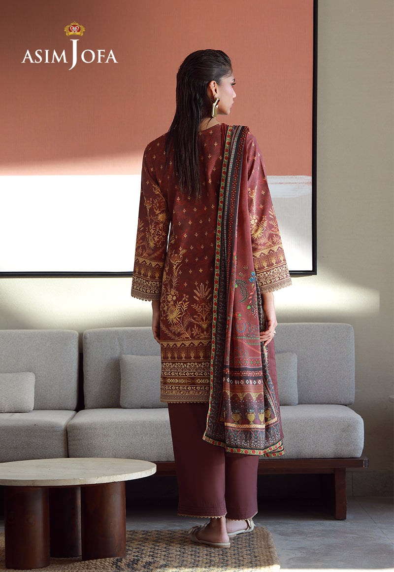 AJPB-155 PRINTED ARABIC LAWN STITCHED 3 PCS