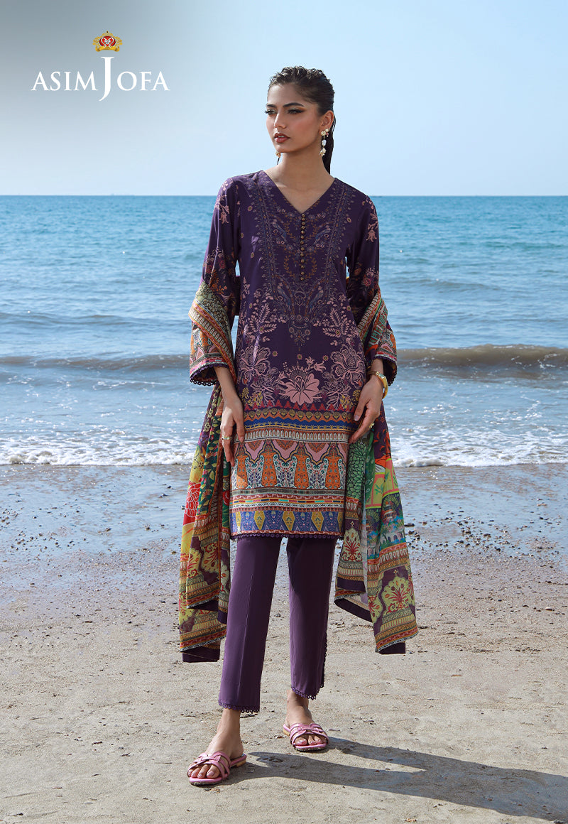 AJPB-156 PRINTED ARABIC LAWN STITCHED 3 PCS
