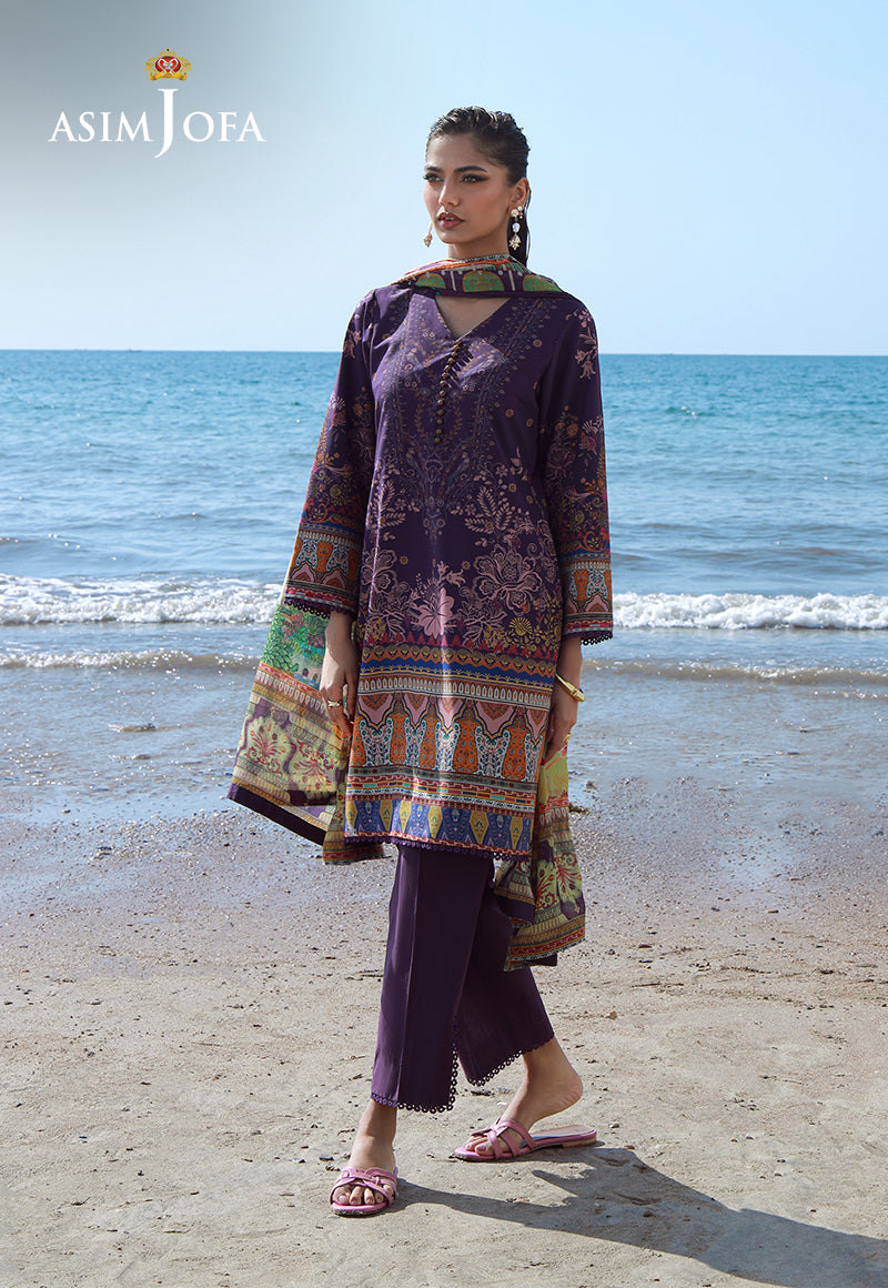 AJPB-156 PRINTED ARABIC LAWN STITCHED 3 PCS
