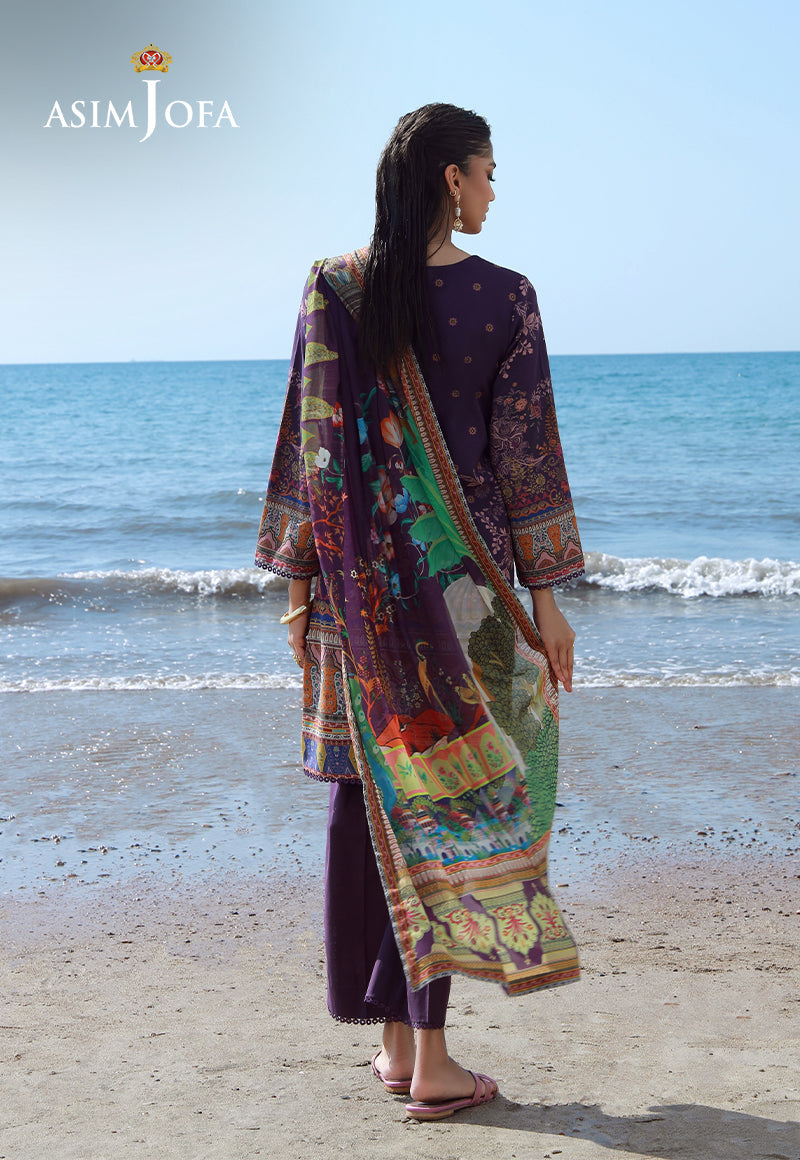 AJPB-156 PRINTED ARABIC LAWN STITCHED 3 PCS