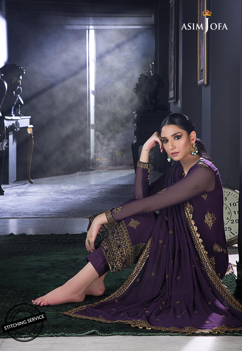 AJRE-04 EMBROIDERED CHIFFON 3 PCS