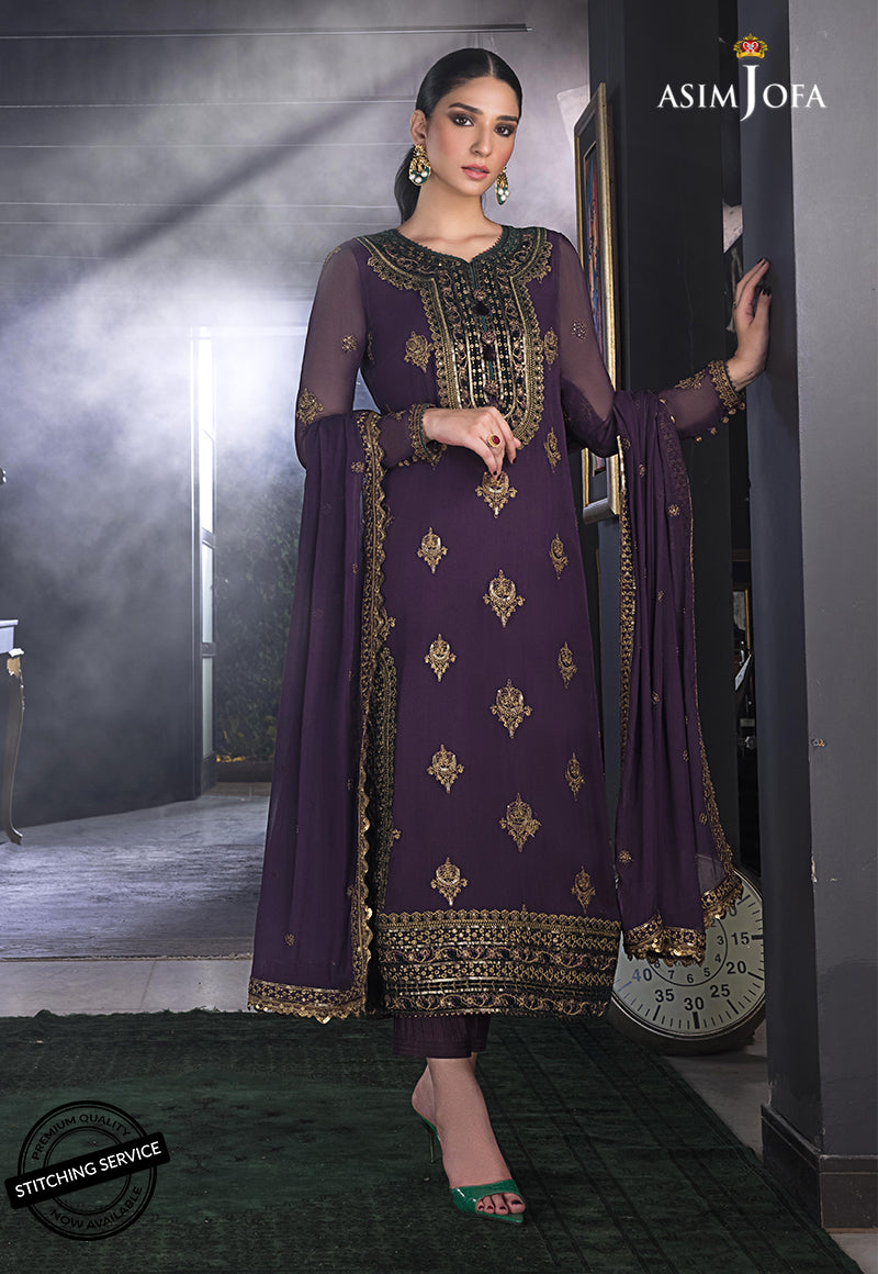 AJRE-04 EMBROIDERED CHIFFON 3 PCS