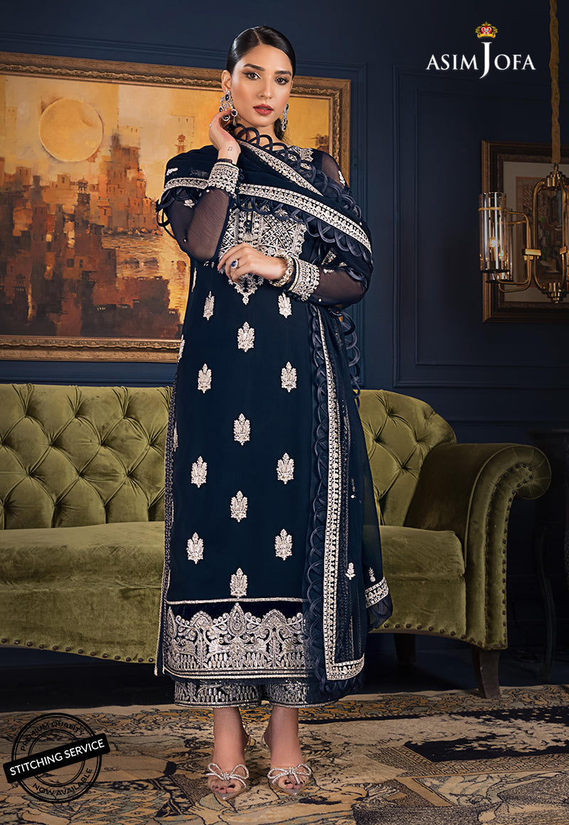 AJRE-06 EMBROIDERED CHIFFON 3 PCS