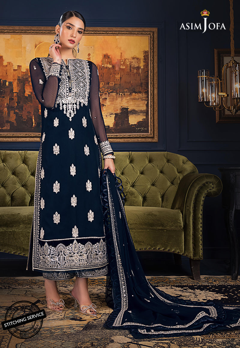 AJRE-06 EMBROIDERED CHIFFON 3 PCS