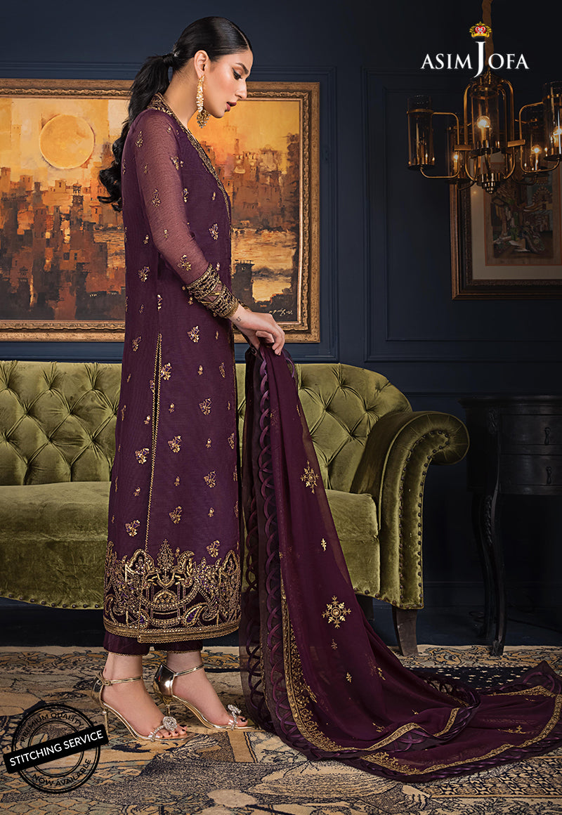 AJRE-10 EMBROIDERED ORGANZA COTTON NET 3 PCS