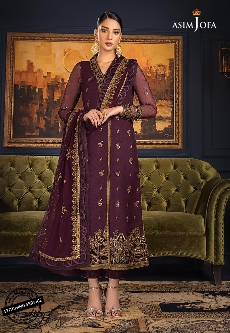 AJRE-10 EMBROIDERED ORGANZA COTTON NET 3 PCS
