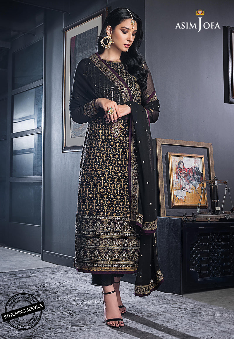 AJRE-11 EMBROIDERED CHIFFON 3 PCS