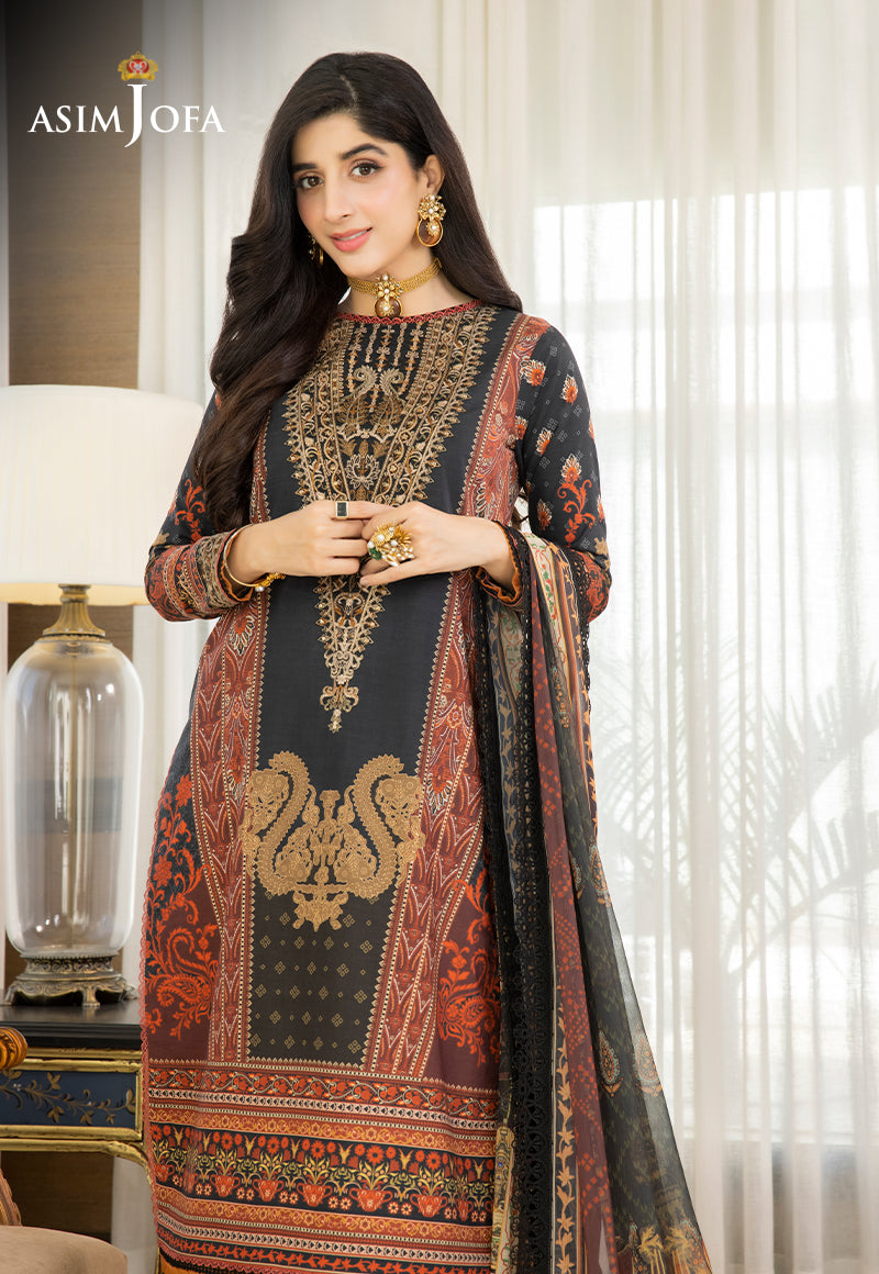 AJS-33 PRINTED LAWN 2 PCS
