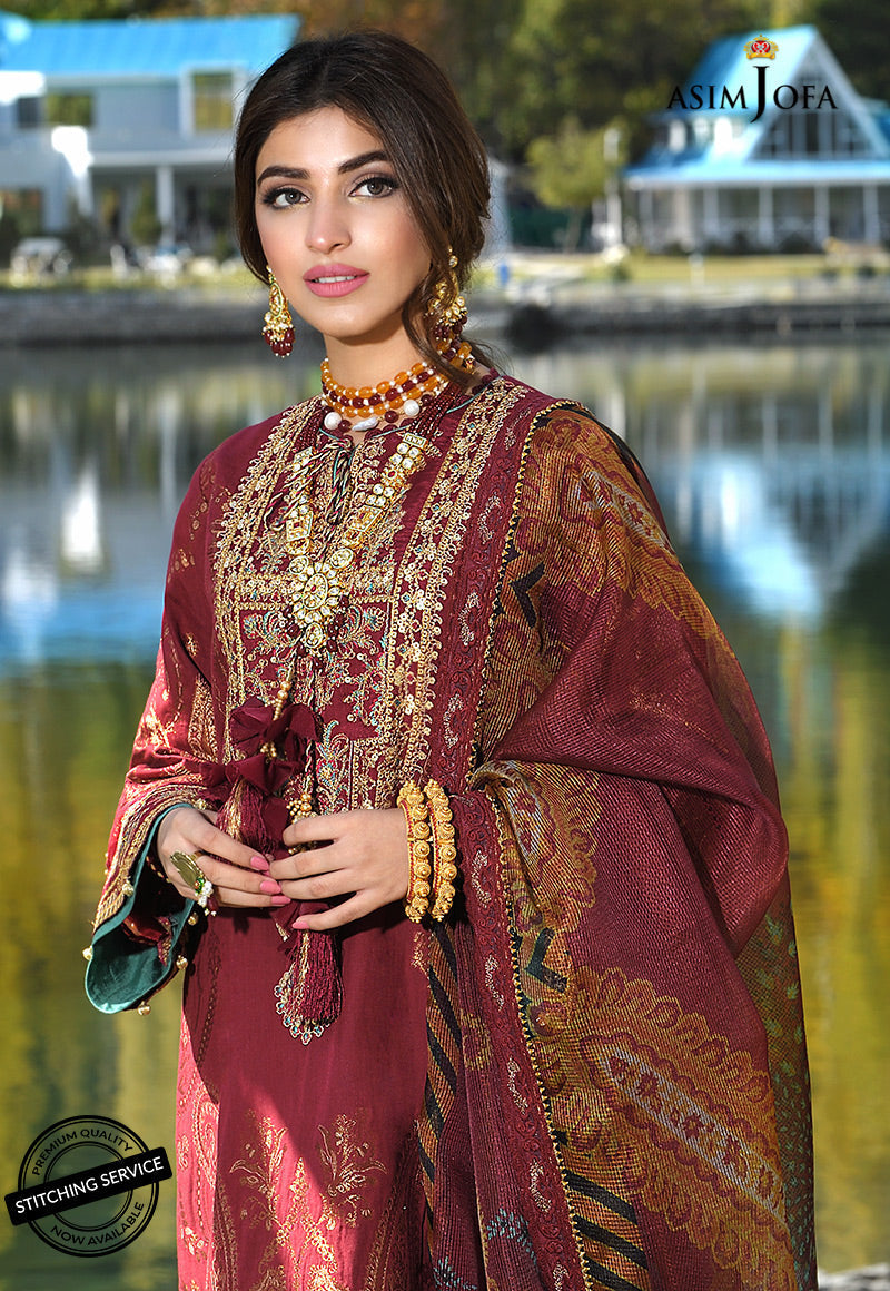 AJSL-15 EMBROIDERED ORGANZA 3 PCS