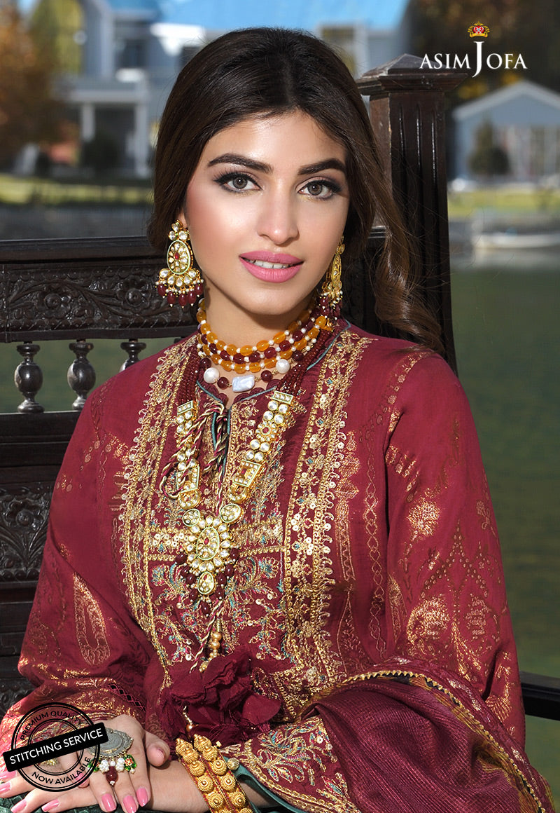 AJSL-15 EMBROIDERED ORGANZA 3 PCS