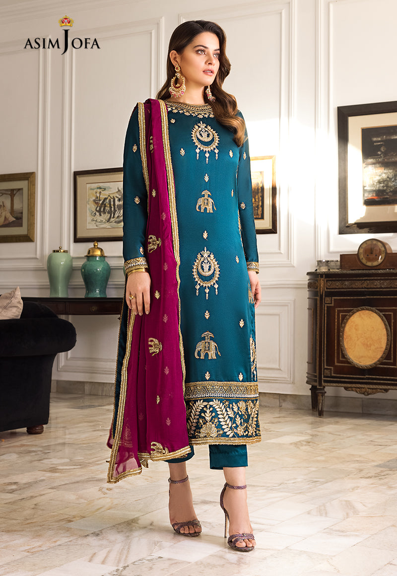 Ajso-79 Unstitched 2 Pcs Shirt Dupatta
