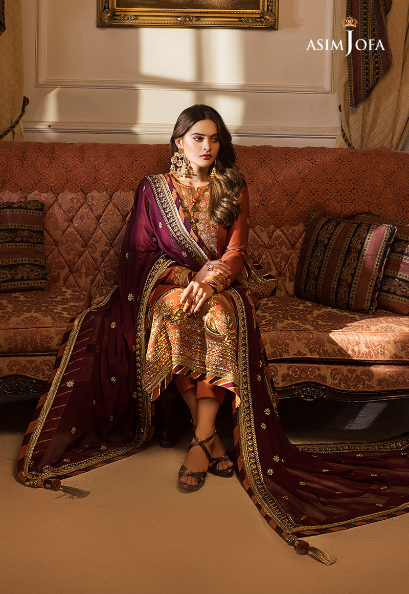 AJSM-34 EMBROIDERED CHIFFON 3 PCS