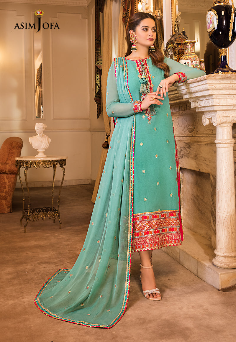 AJSM-33 EMBROIDERED PAPER COTTON 3 PCS