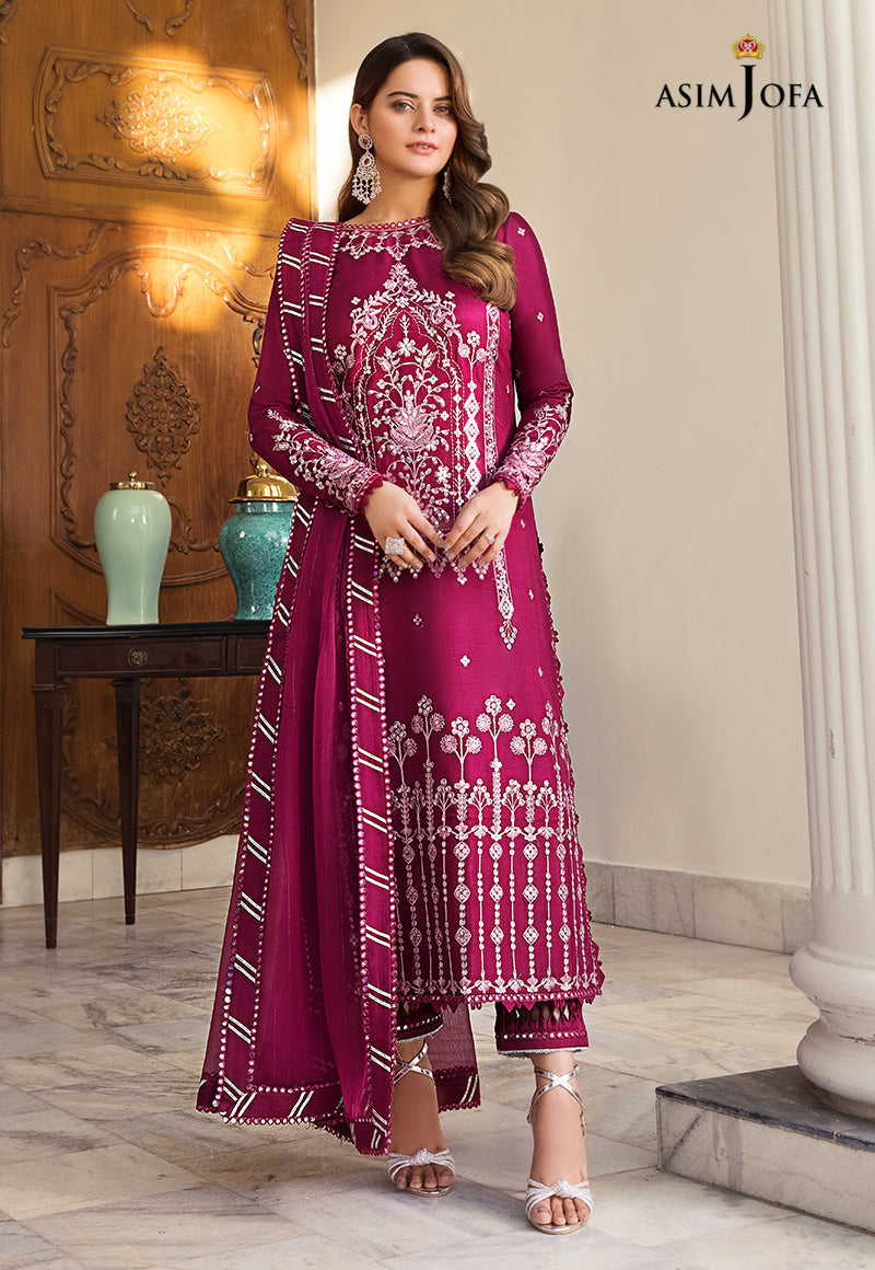AJSM-37 EMBROIDERED CHIFFON 3 PCS
