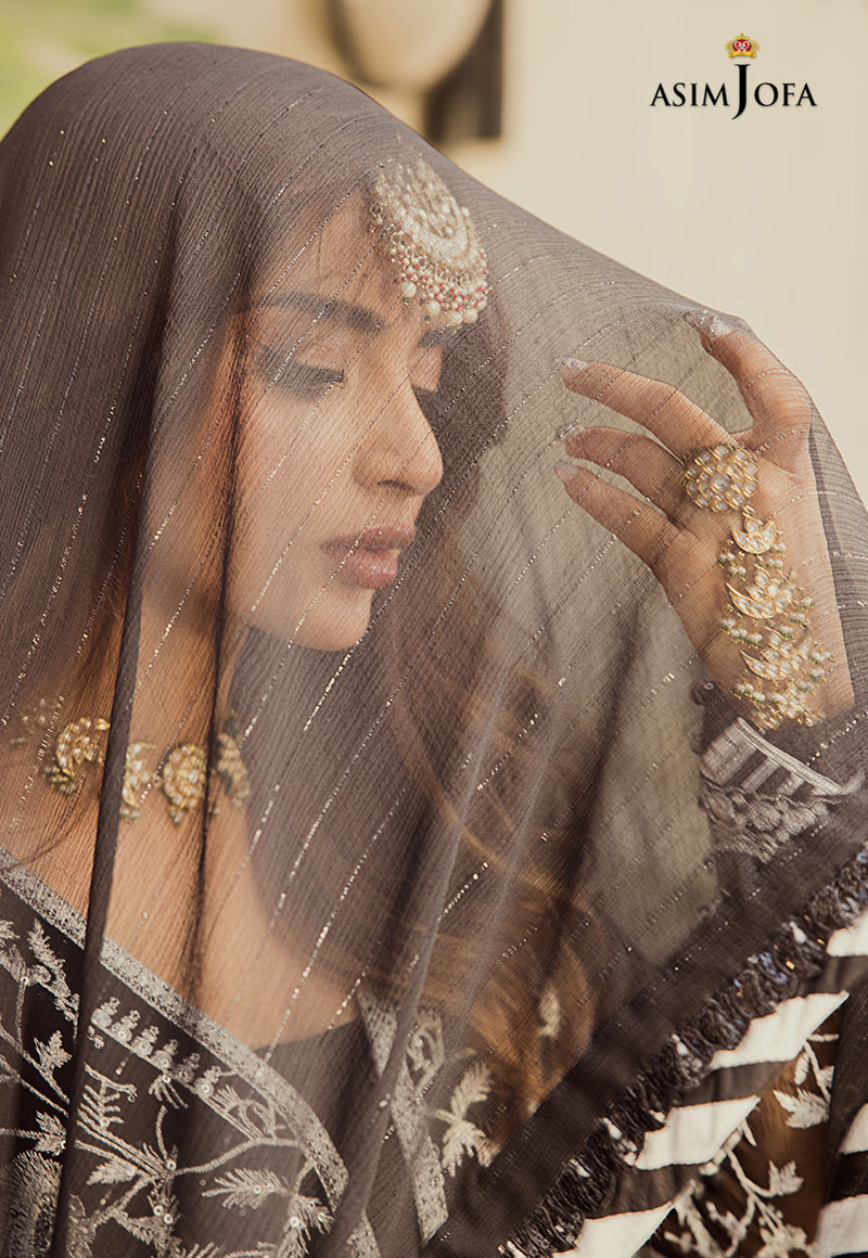 AJSM-39 EMBROIDERED SILK , CHIFFON 3 PCS