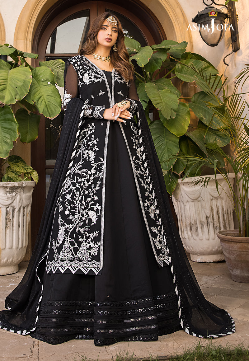 AJSM-39 EMBROIDERED SILK , CHIFFON 3 PCS