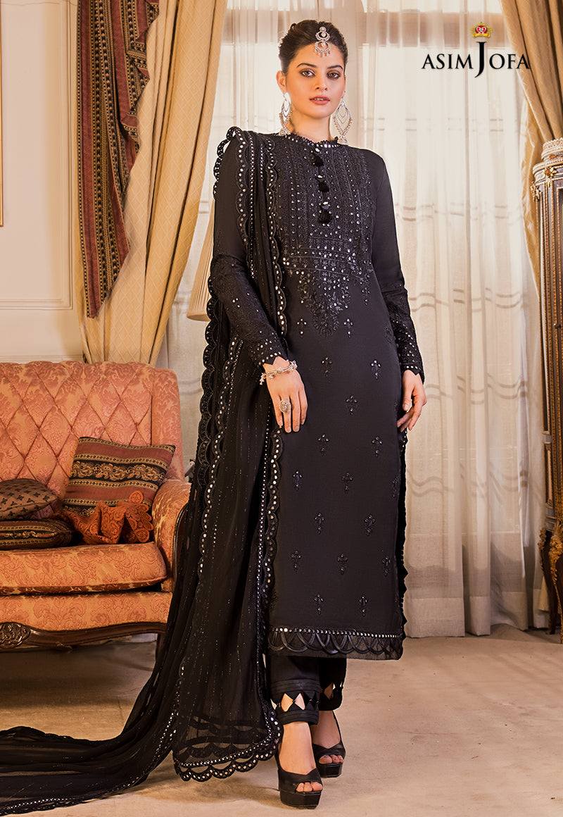 AJSM-38 EMBROIDERED CHIFFON 3 PCS