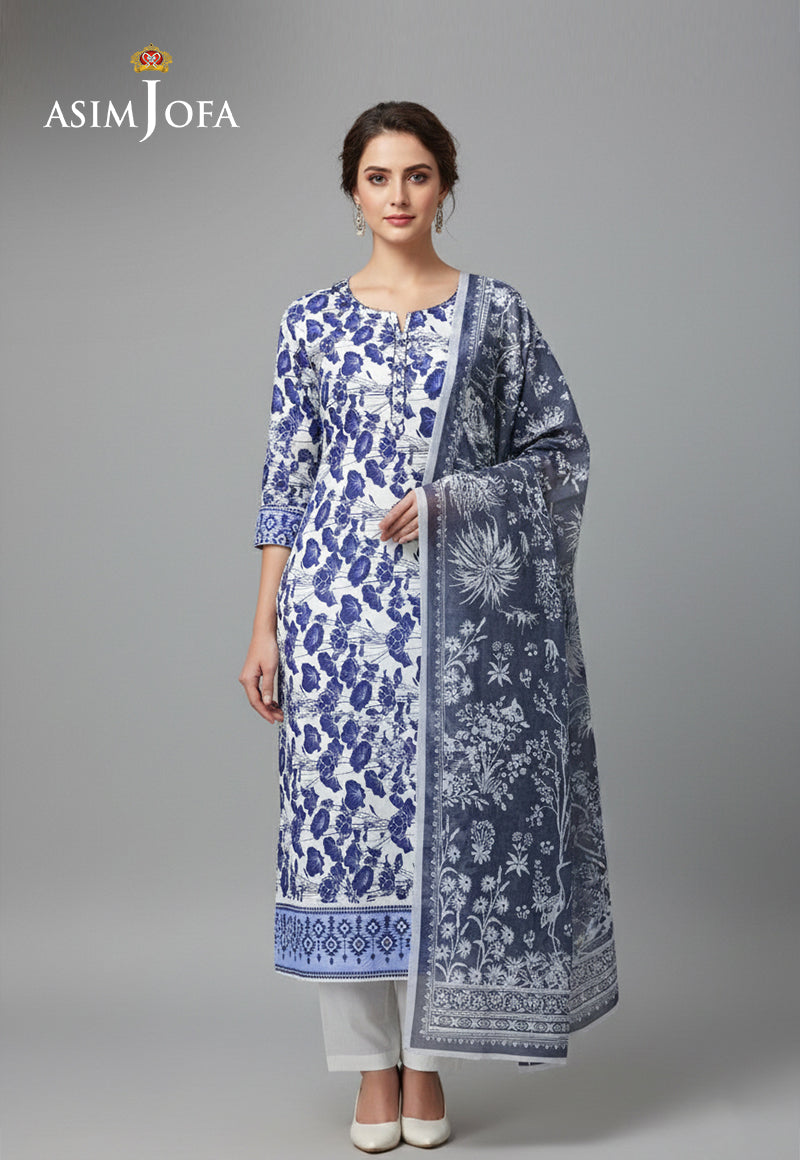 Ajso-105 Unstitched 2 Pcs Shirt Dupatta