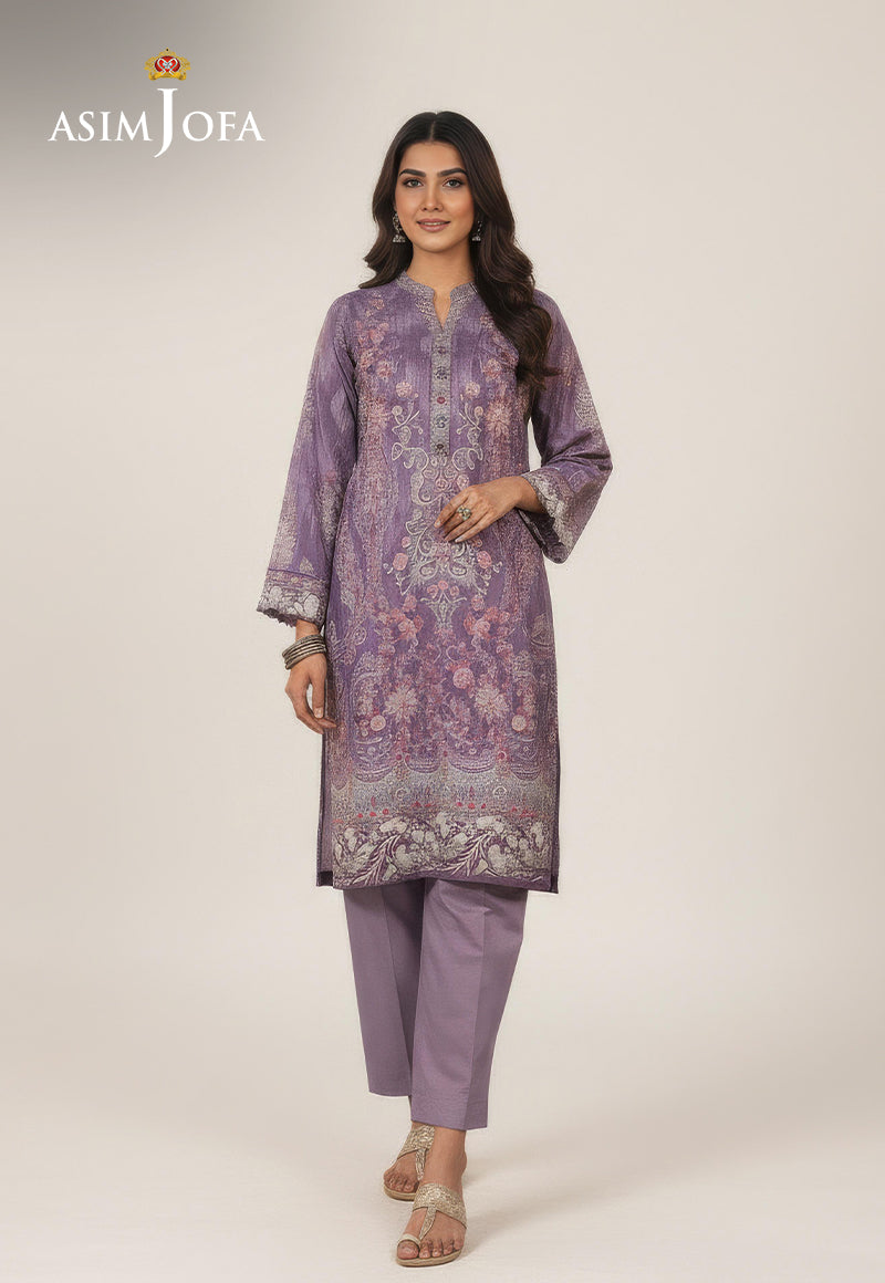 Ajso-111 Unstitched 2 Pcs Shirt Trouser