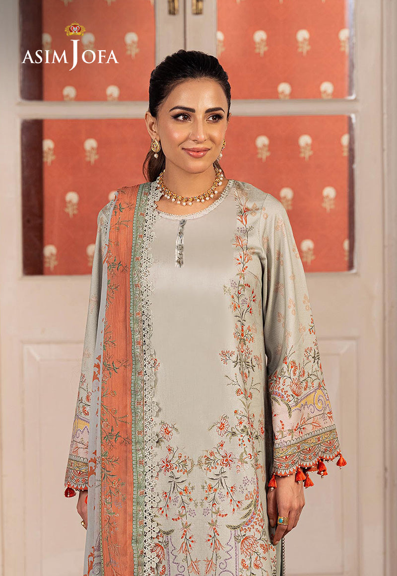 Ajso-114 Unstitched 2 Pcs Shirt Dupatta