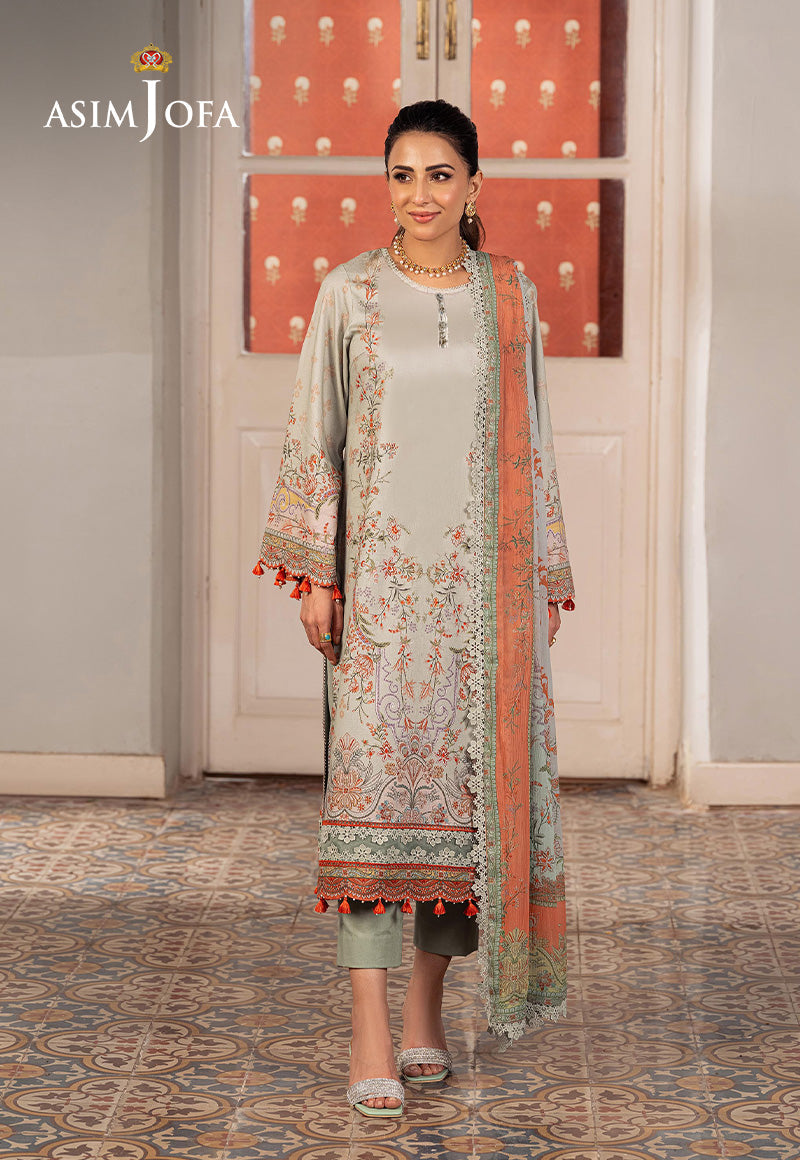 Ajso-114 Unstitched 2 Pcs Shirt Dupatta