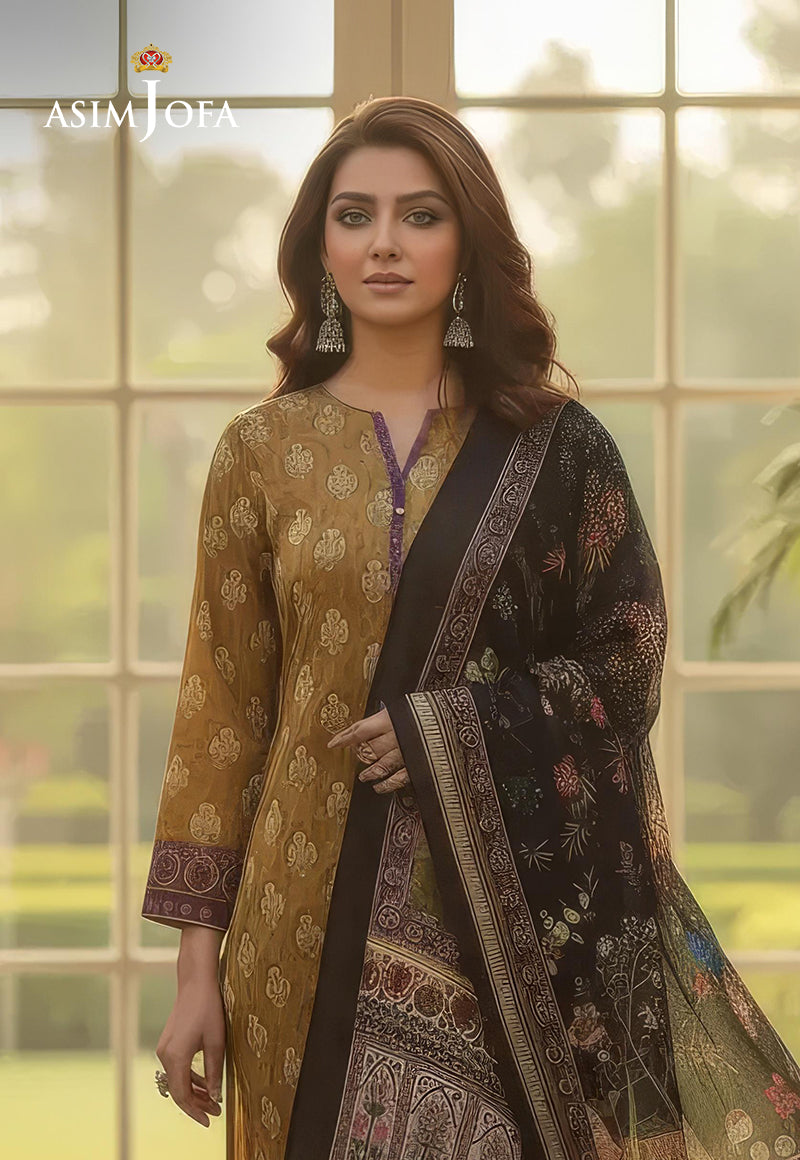 Ajso-117 Unstitched 2 Pcs Shirt Dupatta