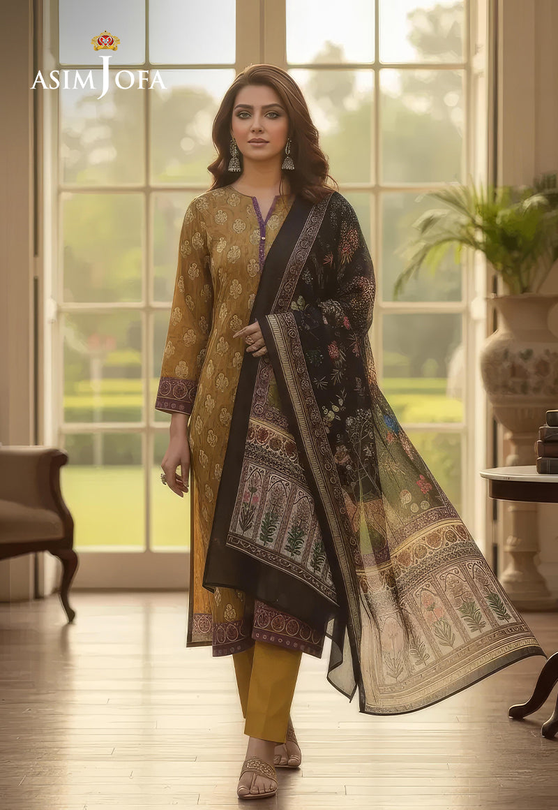 Ajso-117 Unstitched 2 Pcs Shirt Dupatta
