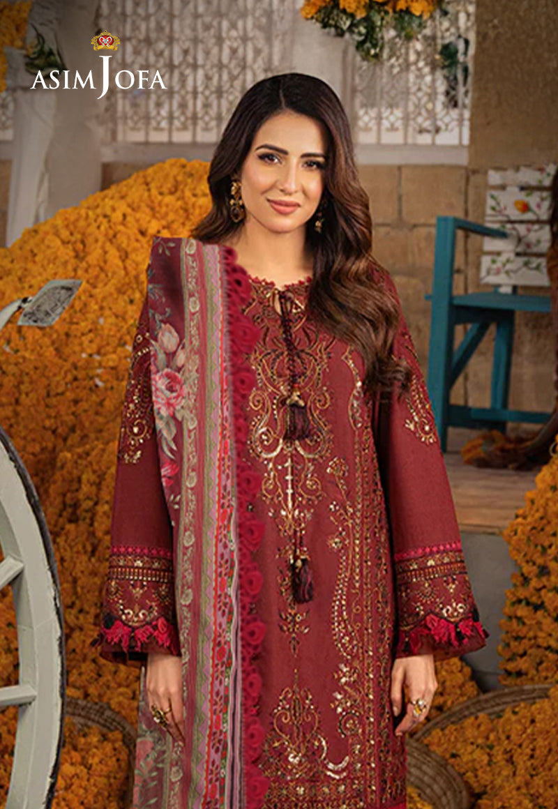 Ajso-119 Unstitched 2 Pcs Shirt Dupatta