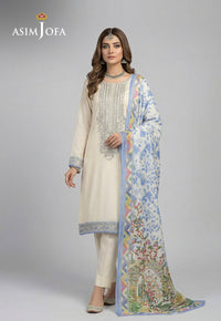 Ajso-121 Unstitched 3 Pcs Shirt Dupatta Trouser