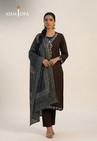 Ajso-125 Unstitched 3 Pcs Shirt Dupatta Trouser