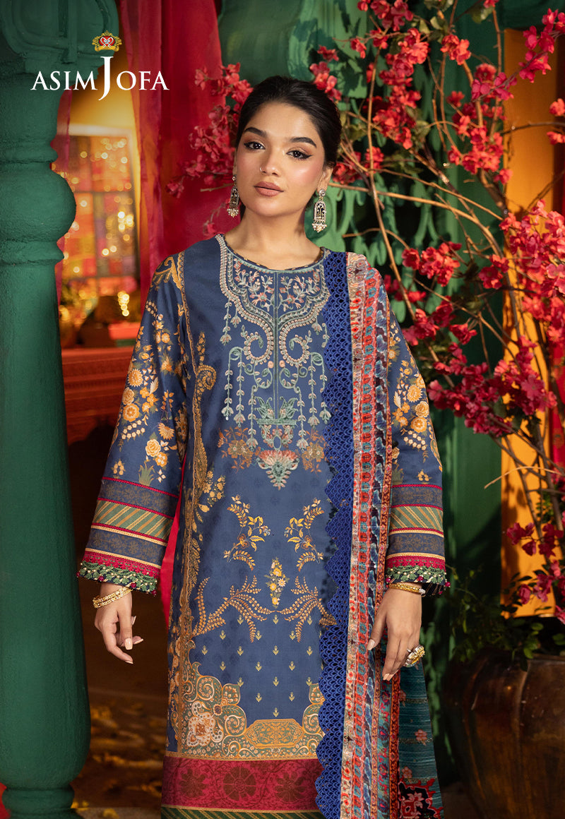 Ajso-130 Unstitched 2 Pcs Shirt Dupatta