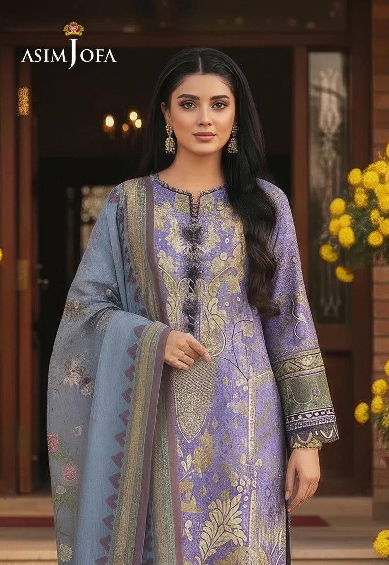 Ajso-133 Unstitched 2 Pcs Shirt Dupatta