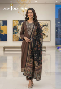 Ajso-137 Unstitched 3 Pcs Shirt Dupatta Trouser