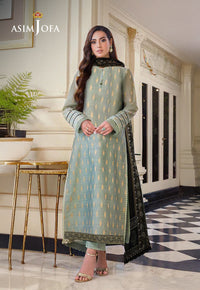Ajso-162 Unstitched 3 Pcs Shirt Dupatta Trouser