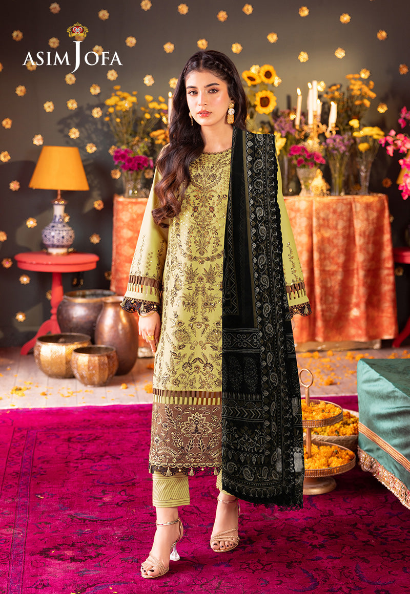 Ajso-166 Unstitched 2 Pcs Shirt Dupatta