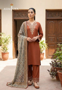 Ajso-182 Unstitched 3 Pcs Shirt Dupatta Trouser