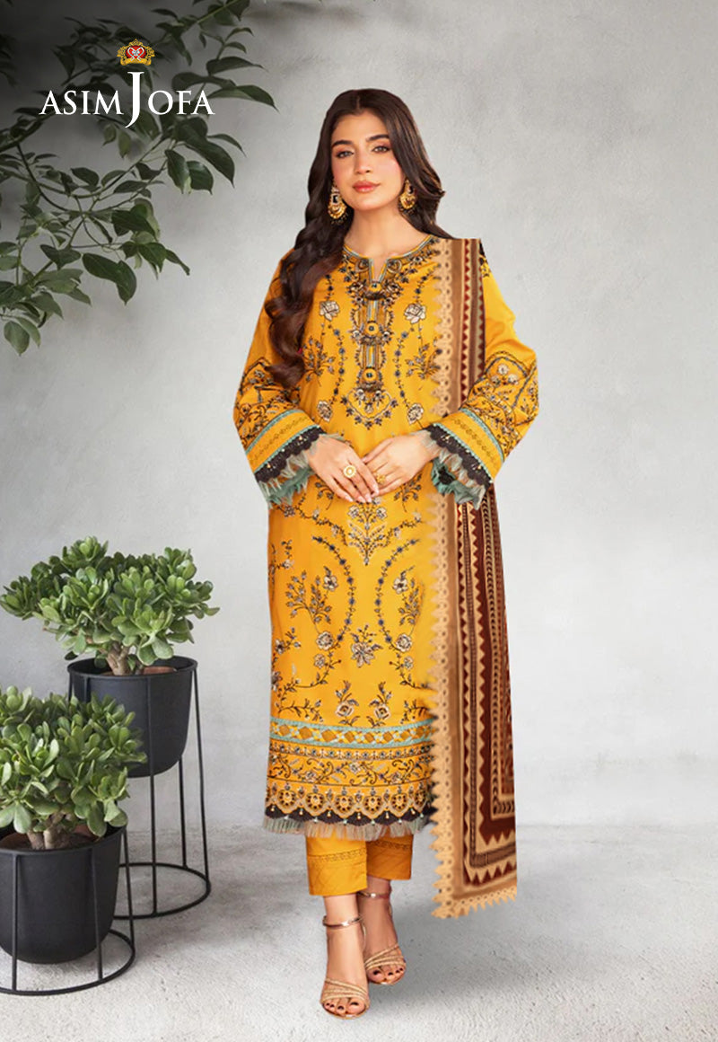 Ajso-186 Unstitched 2 Pcs Shirt Dupatta
