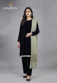 Ajso-190 Unstitched 3 Pcs Shirt Dupatta Trouser