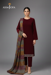 Ajso-198 Unstitched 3 Pcs Shirt Dupatta Trouser
