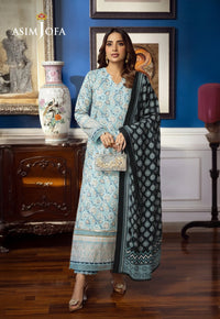 Ajso-200 Unstitched 3 Pcs Shirt Dupatta Trouser