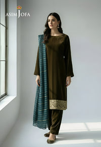 Ajso-202 Unstitched 3 Pcs Shirt Dupatta Trouser