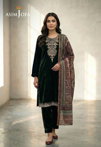 Ajso-203 Unstitched 3 Pcs Shirt Dupatta Trouser