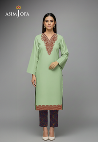 Ajso-213 Unstitched 2 Pcs Shirt Trouser