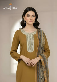 Ajso-220 Unstitched 3 Pcs Shirt Dupatta Trouser