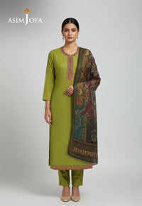 Ajso-222 Unstitched 3 Pcs Shirt Dupatta Trouser