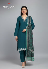 Ajso-236 Unstitched 3 Pcs Shirt Dupatta Trouser