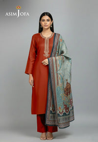 Ajso-237 Unstitched 3 Pcs Shirt Dupatta Trouser