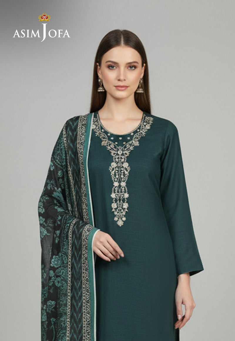 Ajso-256 Unstitched 3 Pcs Shirt Dupatta Trouser