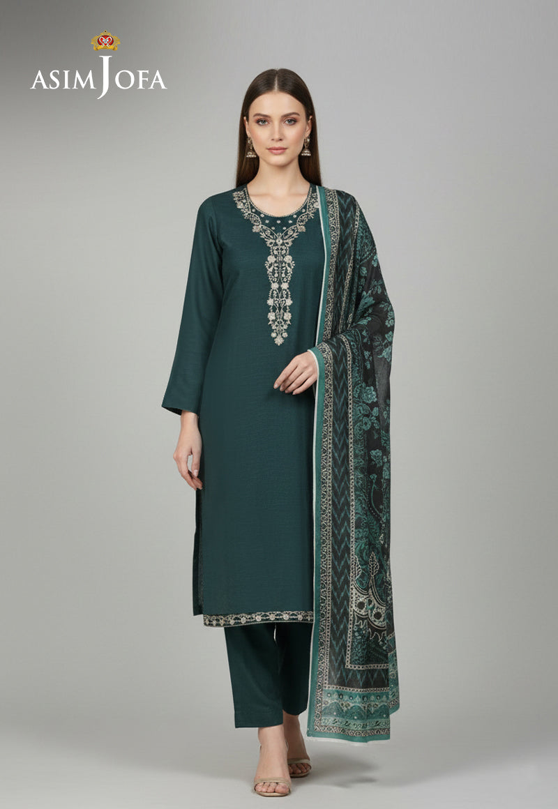 Ajso-256 Unstitched 3 Pcs Shirt Dupatta Trouser
